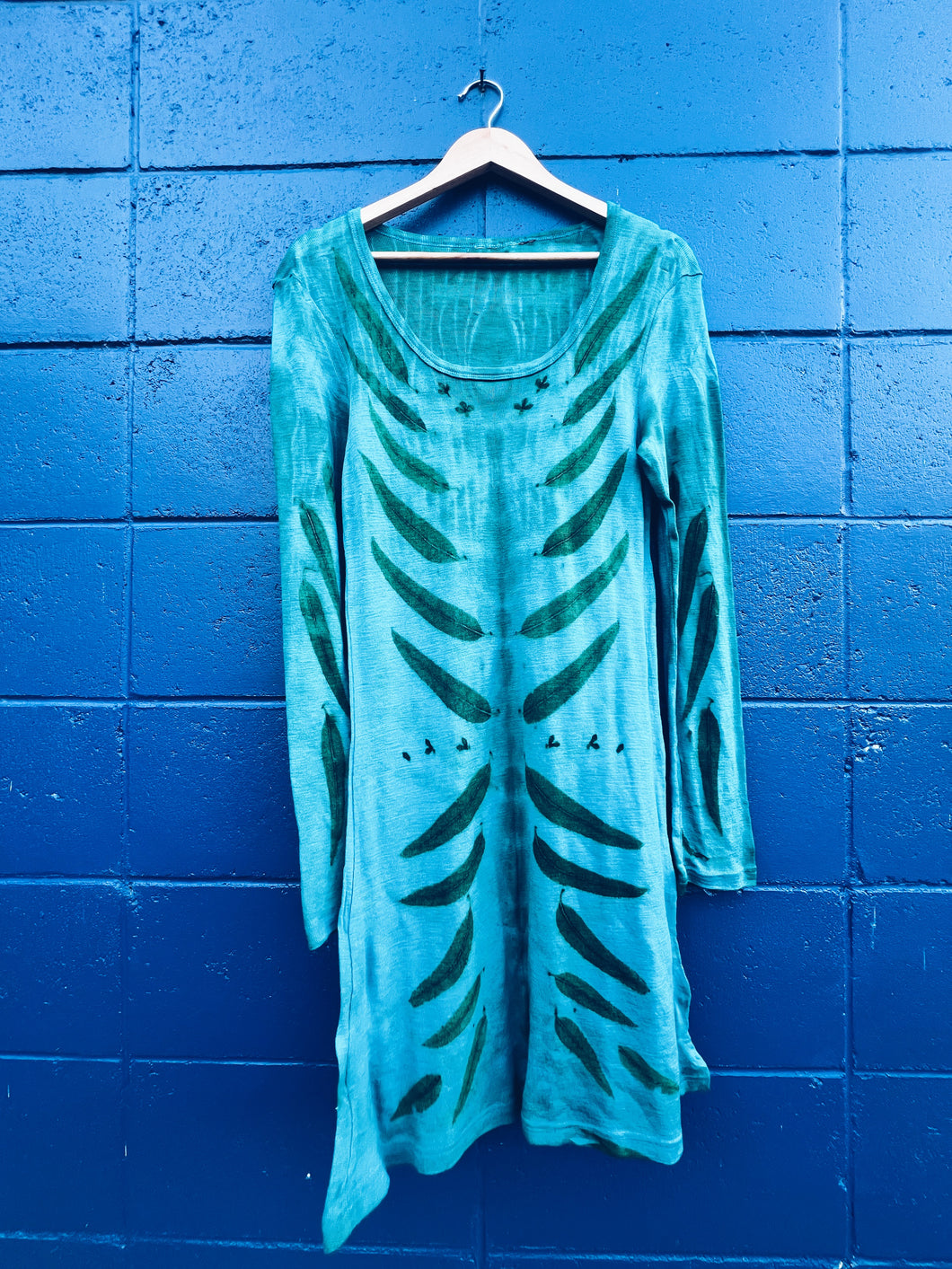Turqoise Gum Dress - Merino XL - Homegrown Botanica