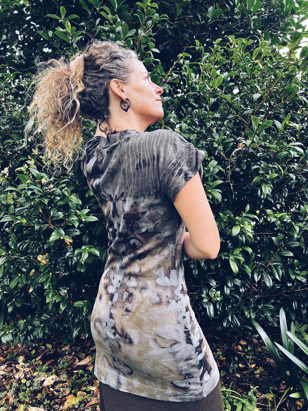 Dark Oak & Eucalyptus Medicine Dress ~ Merino ~ M/L
