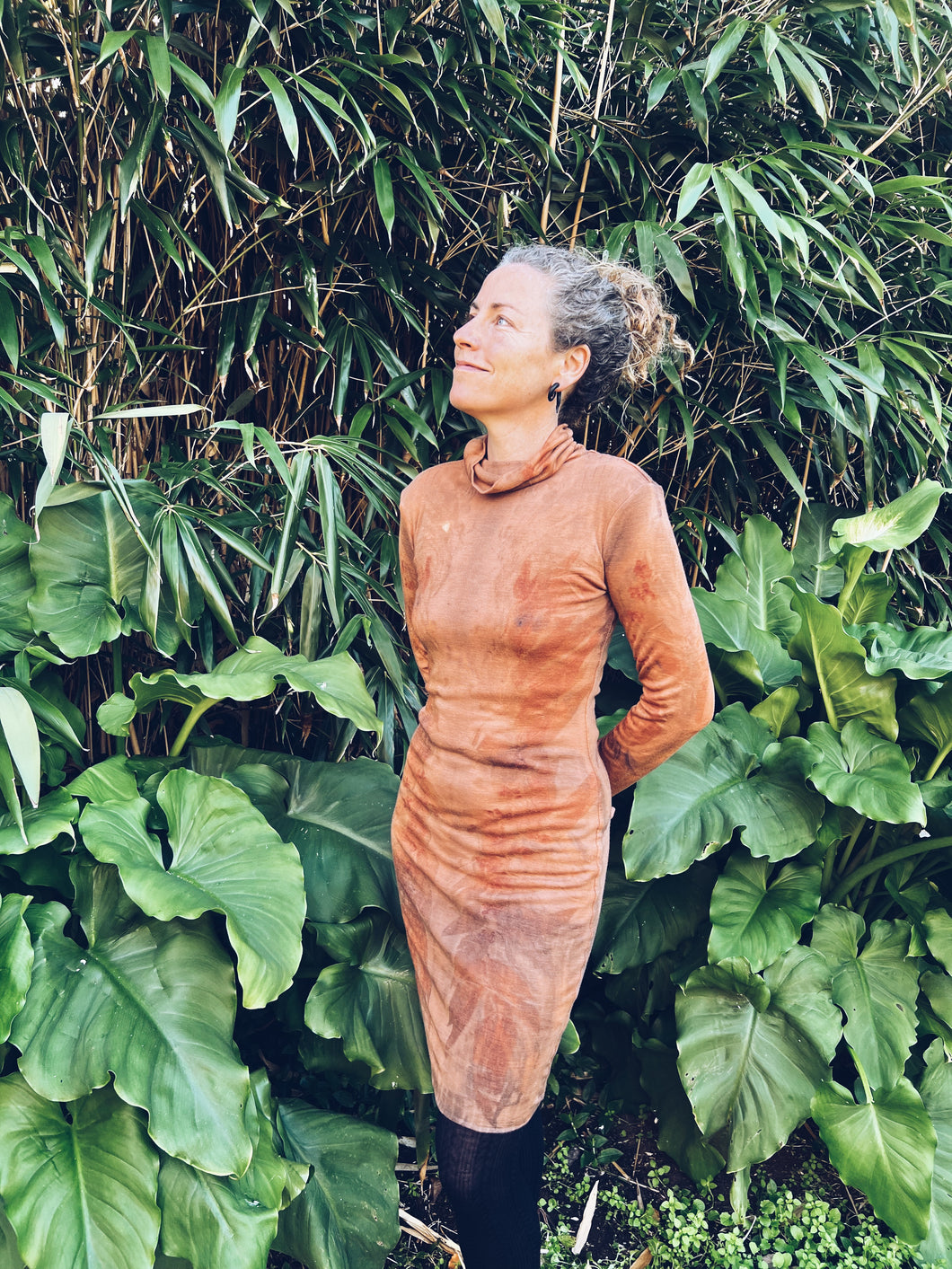Snuggly Peach Gum Dress - Merino S/M - Homegrown Botanica
