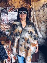 Load image into Gallery viewer, Upcycled Wool Blanket Poncho
