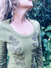 Load image into Gallery viewer, Wild Weed Green Dress - Cotton S/M - Homegrown Botanica
