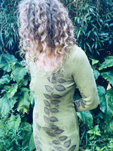 Load image into Gallery viewer, Wild Weed Green Dress - Cotton S/M - Homegrown Botanica
