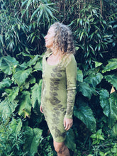 Load image into Gallery viewer, Wild Weed Green Dress - Cotton S/M - Homegrown Botanica
