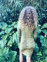 Load image into Gallery viewer, Wild Weed Green Dress - Cotton S/M - Homegrown Botanica
