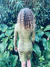 Load image into Gallery viewer, Wild Weed Green Dress - Cotton S/M - Homegrown Botanica
