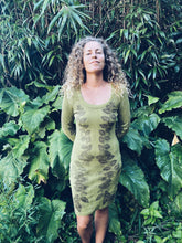 Load image into Gallery viewer, Wild Weed Green Dress - Cotton S/M - Homegrown Botanica
