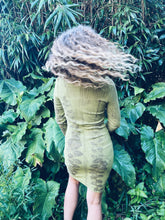 Load image into Gallery viewer, Wild Weed Green Dress - Cotton S/M - Homegrown Botanica
