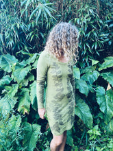 Load image into Gallery viewer, Wild Weed Green Dress - Cotton S/M - Homegrown Botanica
